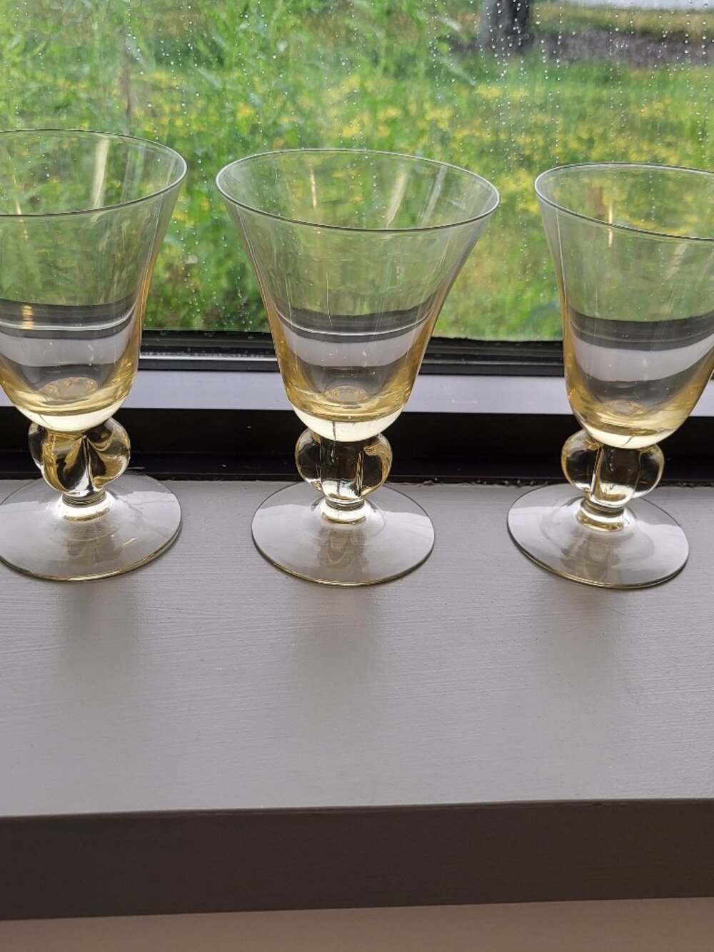 VINTAGE SKRUF EDENFALK GULLASKRUF ARTHUR PERCY WINE GLASSES (3) MCM SWEDEN